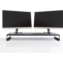 Leaf Shop Dual Monitör Standı – Ikili Monitör Standı – Monitör Yükseltici – Metal – Siyah – SMS4BL