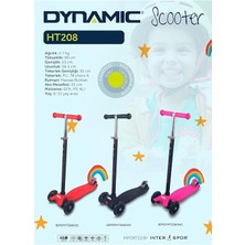 Leaf Shop HT208 3 Tekerlekli Yeni Nesil Scooter - Işıklı Tekerlekli - Arkadan Frenli