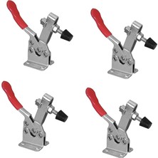 Leaf Shop 20327 Hızlı Serbest Bırakma Yatay Geçiş Kelepçesi 201B - 300 Lb Tutma Kapasitesi ve Kauçuk Basınç Ucu, 4pk