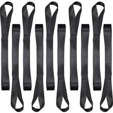 Leaf Shop Adet Bağlama Kayışı, Gergi Kayışı, Halkalar, 46 Cm, Bağlama Kayışı, Kısa Kemer Halkası, Naylon, Siyah, Bisiklet, Motosiklet, Taşıma Için, 46 x 2,5 cm