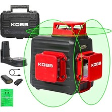 Leaf Shop KBL34G 40 Metre Profesyonel Li-Ion Şarjlı 3X360⁰ Otomatik Hizalamalı Yeşil Çapraz Çizgi Lazer Distomat