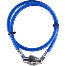 Leaf Shop Bisiklet Halat Zincir Kilidi 65 cm Çelik Kilit Çap 7 mm Ø Hırsız Önleme Güvenlik 1 Adet