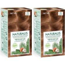 Leaf Shop Saç Boyası 7.3 Karamel Kumral %100 Vegan 2'li Set