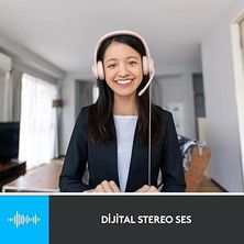 Leaf Shop H390 Kablolu Kulak Üstü Mikrofonlu Kulaklık, Dijital Stereo Ses, Katlanabilir Gürültü Önleyici Mikrofon, Kablo Üzeri Denetimler, Pembe