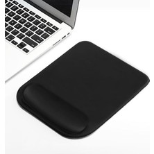 Leaf Shop Bilek Destekli Mouse Pad Ergonomik Kaymaz Taban Mouse Pad, Bilek Koruyucu Tasarım Siyah