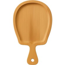 Leaf Shop Sunum Tabağı – Saplı Ergonomik Tasarım, Doğal Ahşap, Çevre Dostu, Kahvaltı, Peynir, Meze ve Tatlı Sunumu Için Şık ve Dayanıklı