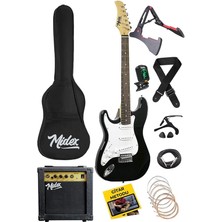 Leaf Shop Age-45 Solak Elektro Gitar Seti Amfili ve Full Aksesuar White Black