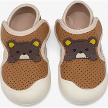Tonny Black Kız Çocuk Camel Ayıcık Detaylı Rahat Kalıp Ilk Adım Sneaker