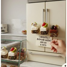 MELİNE Gerçekçi Görünümlü Mini Meyveli Kek ve Pasta Magnet - Mutfak Dekoru Lüks Magnet ( 1 Adet )