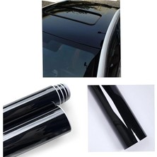 Leaf Shop Piano Black Parlak Siyah Hava Kanallı Üstü Koruma Jelatinli Araç Motor Aksesuar Araç Tavan Kaplama Folyosu Kırılmaz Çizilmez Özel Postüplü Ambalajda Gönderim (50CM x 1 Metre)