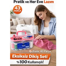 Altınyaprak Çantalı Dikiş Çeyiz Seti – Iplik, Iğne, Makas & Mezura