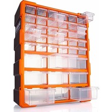 Leaf Shop Bag Mono Blok Çekmece Seti 39'lu Büyük Boy Hobby Organizer Seti Vida Dübel Kutusu Takı Kutusu ASR6001