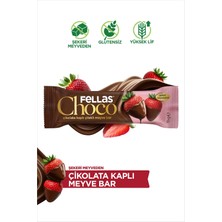 Fellas Choco - Çikolata Kaplı Çilekli Meyve Bar (35 g) x 12 Adet