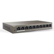 Leaf Shop 10 Bağlantı Noktalı Fast Ethernet Poe Anahtarı, 8 Poe+ Bağlantı Noktası ve 2 Uplink Bağlantı Noktası (Qos, Vlan, 58W, Ieee 802.3AF/AT, 250 M Iletim Menzili, Masaüstü ve Duvara Montaj)