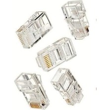 Leaf Shop 10 Adet Cat5 Cat6 RJ45 8P8C Jack Ethernet Internet Modem Kablosu Soketi Network Uç (10 Adet)