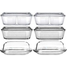 Leaf Shop Basic Frigo 6lı Cam Kahvaltılık Tereyağlık Seti