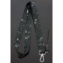 Leaf Shop Galaksi Takım Yıldızı Yaka Kartı Boyun Askı Ipi Telefon Askı Ipi - ASK0161