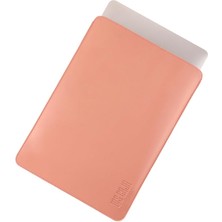 Leaf Shop 13 Inç Laptop Kılıfı, Vegan Deri, Su Itici Özellikli, Bilgisayar Notebook Laptop Çantası (Toz Pembe, 13 Inç)