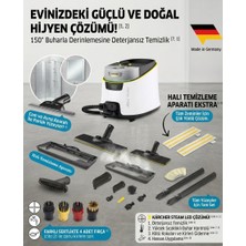 Karcher Buharlı Mop ve Temizlik Makinesi 4 Bar Yoğun Buhar Gücü Evcil Hayvan Dostu Kimyasalsız Yüzey Temizleyici Fayans Derz Temizleme Makinesi Sc 5 Deluxe Signature Line Set