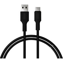 Leaf Shop USB A-C Hızlı Şarj Kablosu, Siyah (100 Cm)