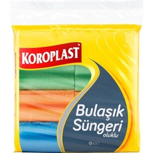 Leaf Shop Çift Taraflı Oluklu Bulaşık Süngeri 8'li, Çizik & Iz Bırakmaz, Yağ ve Leke Çıkarıcı Mutfak Temizlik Süngeri, Tava, Tencere, Tabak, Bardak, Çatal, Bıçak, Ocak, Tezgah, Cam & Seramik Yüzeyler