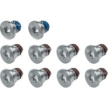 Leaf Shop MacBook Pro Retina Alt Kapak Vida Seti A1425 A1502 A1398 Uyumlu P5 Pentalobe Paslanmaz Çelik Yedek Vida Seti Unibody Kasa Için Gümüş