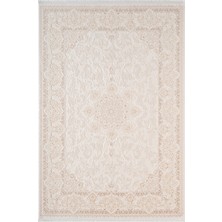 Karmen Halı Fontana FT002W Krem Bej Akrilik Halı Klasik Desen Pamuk Taban Tozu Az Salon Oturma Odası Halısı