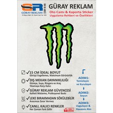 Güray Reklam Monster Pençe Izi Tasarımlı Oto Cam ve Kaporta Sticker (15 Cm)