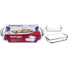 Paşabahçe Dikdörtgen 2'li Borcam Set Cam Malzeme ile Fırın Tepsisi Seti 260 mm x 150 mm