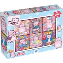 Kyops Pembe Kedi Puzzle 200