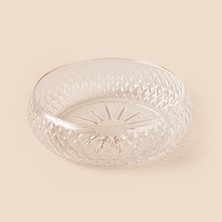 Alegre Glass Kafes Sunum Tabağı - Şeffaf - 28X7 cm