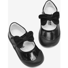 Tonny Black Kız Çocuk Siyah Çocuk Ilk Adım Fiyonlu Babet