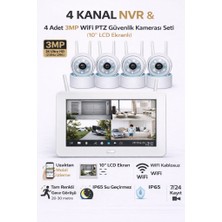 Apronx Onmi DSM600 4 Kanal Nvr + 3mp 4 Kamera Full Color Mik. + 10" LCD Wifi Set 11-03-01