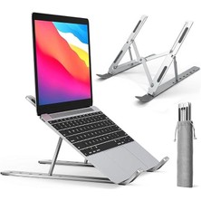 Leaf Shop Notebook Standı 2in1 Katlanabilir Taşınabilir Folding Alüminyum Dizüstü Bilgisayar Standı Açısı Ayarlanabilir 7 Kademeli