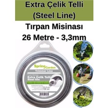 Kl Home Extra Çelik Telli (Steel Line) 3,3mm Tırpan Misinası-26 Metre Uzunluk