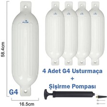 DRT 4Arti Marine G4 Usturmaça Seti 4'lü - 16,5 x 58 cm + Şişirme Pompası Hediyeli - UV Dayanımlı Marin Seri