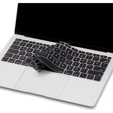 Leaf Shop Air 13 Inç Türkçe Q Klavye Koruyucu – Us Klavyeyi Türkçe Yapar – Ince Silikon – A1932 A2179 A2337 (M1) Siyah