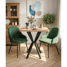 Sofex Mutfak Cafe Balkon Bahçe Restoran Yemek Masası 70X70 Metal Ayak 1.kalite (Kalınlaştırmalı)