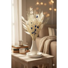 Dekolux El Yapımı Taş Tozu Vazo & Dekoratif Tepsi Seti