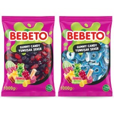 Bebeto Jelibon 2’li Paket Meyve Aromalı 1 kg Böğürtlen ve 1kg Ahududu Halka