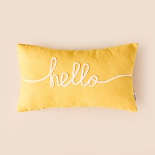Evidea Soft Hello Kırlent - Hardal - 30X50 cm