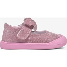 Tonny Black Kız Çocuk Pudra Simli Çocuk Ilk Adım Fiyonlu Babet