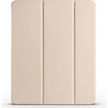Leaf Shop Air 13 2025 M3 Kılıf Standlı Kalem Bölmeli Smart Cover Kılıf Gold