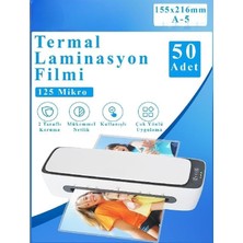 Leaf Shop Filmi Parlak A5 50 Li 1 Paket 125 Mikron Laminasyon Kaplama Pvc Kaplama Poşeti 50 Adet