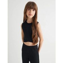 Koton Kolsuz Crop Kazak Halter Yaka Dar Kalıp Asimetrik Kesim