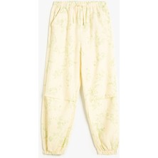 Koton Jogger Pantolon Çiçek Desenli Beli Lastikli Cepli