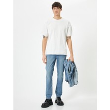 Koton Erkek Jean Pantolon Açık Indigo 4Sam40061Nd Brad