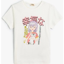 Koton Anime Tişört Kısa Kollu Bisiklet Yaka Pamuklu