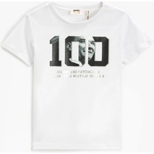 Koton Tişört Atatürk Baskılı Kısa Kollu Pamuklu 100. Yıla Özel