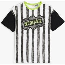 Koton Beetlejuice Tişört Lisanslı Kısa Kol Bisiklet Yaka Pamuklu